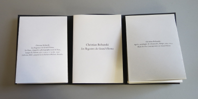 MACS - Catalogue - Christian Boltanski. Les Registres du Grand-Hornu